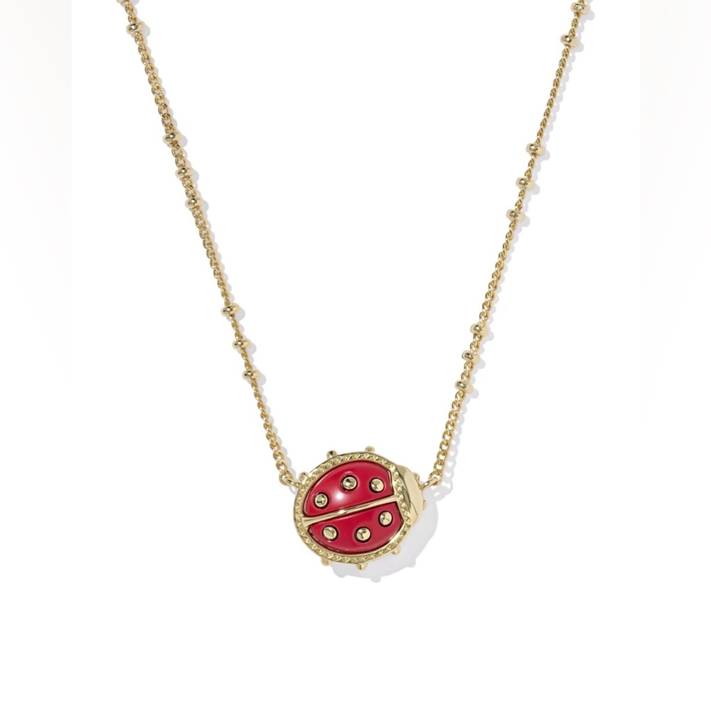 Kendra Scott x Ladybug Gold Short Pendant Necklace - Picture 1 of 2